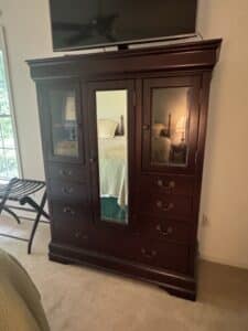 Dark-Wood-Armoire-with-Mirror-and-Glass-Doors-1
