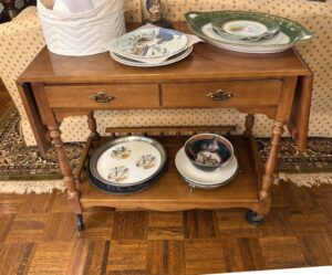 Drop-Leaf-Serving-Cart