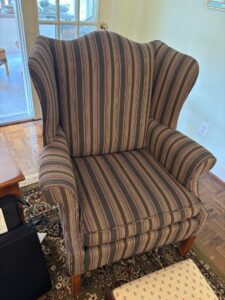 Ethan-Allen-Striped-Wingback-Armchairs-