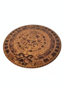 Handcrafted-Wooden-Inlay-Aztec-Calendar-Dining-Table