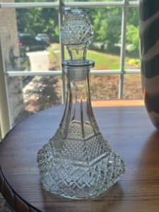 Pressed-Glass-Decanter-with-Stopper