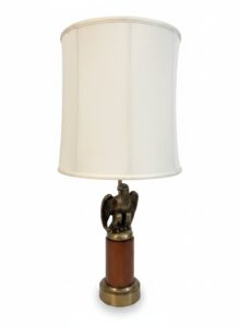 Vintage-Brass-Eagle-Table-Lamp-with-Wood-Base-third-image