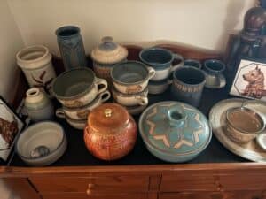 Collection-of-Studio-Pottery-Stoneware-with-Animal-Motifs