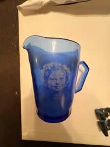Hazel-Atlas-Blue-Glass-Shirley-Temple-Creamer