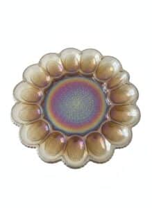 Indiana-Glass-Marigold-Carnival-Glass-Egg-Plate