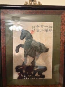 Vintage-Chinese-Carved-Stone-Horse-Wall-Plaque-with-Calligraphy