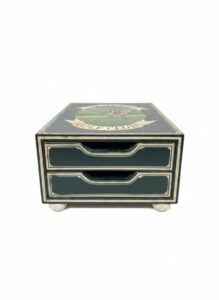 Vintage-Golf-Themed-Two-Drawer-Desk-Organizer