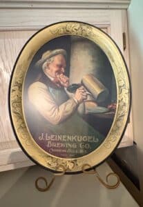 Vintage-J.-Leinenkugel-Brewing-Co.-Famous-Since-Oval-Serving-Tray