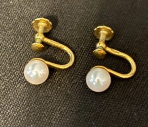 Vintage-K-Gold-Filled-Pearl-Screw-Back-Earrings