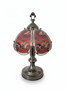 Vintage-Motorcycle-Accent-Lamp-with-The-Brite-Spot-Sticker