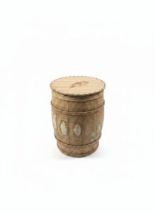 Vintage-Owl-Motif-Barrel-Style-Storage-Bin