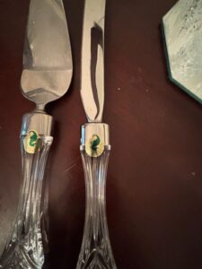 Waterford-Crystal-Cake-Knife-and-Server-Set-with-Seahorse-Sticker-second-image