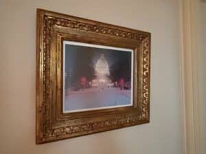Framed-Print-of-the-U.S.-Capitol-Building-in-Winter-by-Rod-Chase