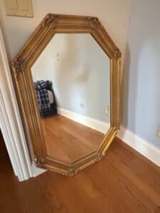 Ornate-Gold-Octagonal-Beveled-Mirror