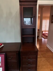 Vintage-Wooden-Secretary-Desk-with-Hutch