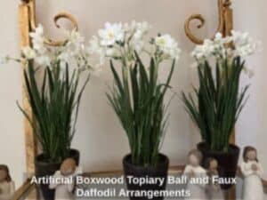 Artificial-Boxwood-Topiary-Ball-and-Faux-Daffodil-Arrangements-second-image-300x225-2