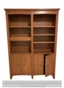 McKenzie-Style-Two-Section-Wooden-Bookcase-with-Cabinet-Storage-219x300-2