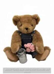 Mohair-Teddy-Bear-with-Denim-Overalls-and-Roses-219x300-2