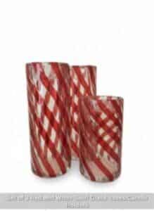 Set-of-Red-and-White-Swirl-Glass-Vases-or-Candle-Holders-219x300-2