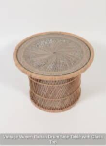 Vintage-Woven-Rattan-Drum-Side-Table-with-Glass-Top-219x300-2