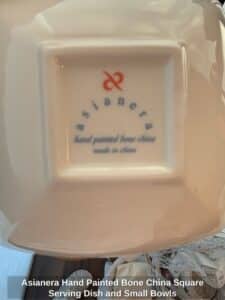 Asianera-Hand-Painted-Bone-China-Square-Serving-Dish-and-Small-Bowls-second-image