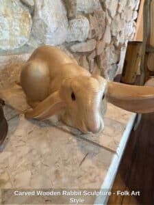 Carved-Wooden-Rabbit-Sculpture-Folk-Art-Style