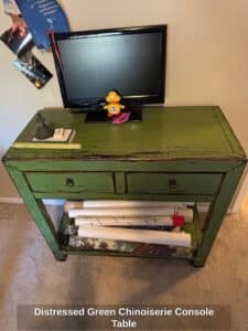Distressed-Green-Chinoiserie-Console-Table-second-image