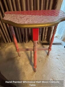 Hand-Painted-Whimsical-Half-Moon-Console-Table