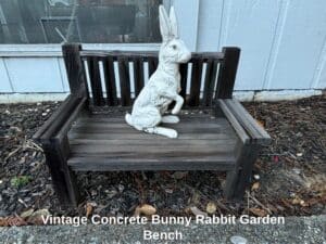 Vintage-Concrete-Bunny-Rabbit-Garden-Bench