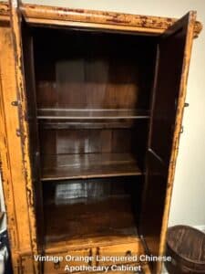 Vintage-Orange-Lacquered-Chinese-Apothecary-Cabinet-second-image