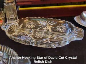 Anchor-Hocking-Star-of-David-Cut-Crystal-Relish-Dish