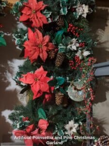 Artificial-Poinsettia-and-Pine-Christmas-Garland