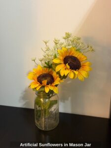 Artificial-Sunflowers-in-Mason-Jar