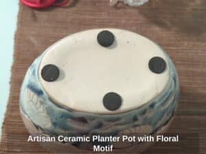 Artisan-Ceramic-Planter-Pot-with-Floral-Motif-third-image