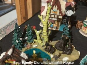 Bear-Family-Diorama-with-Mill-House