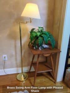 Brass-Swing-Arm-Floor-Lamp-with-Pleated-Shade