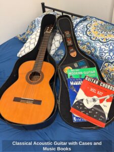 Classical-Acoustic-Guitar-with-Cases-and-Music-Books-fourth-image