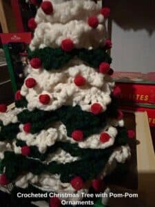 Crocheted-Christmas-Tree-with-Pom-Pom-Ornaments-second-image