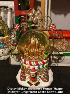 Disney-Mickey-and-Minnie-Mouse-Happy-Holidays-Gingerbread-Castle-Snow-Globe-second-image