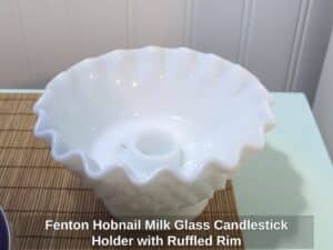 Fenton-Hobnail-Milk-Glass-Candlestick-Holder-with-Ruffled-Rim