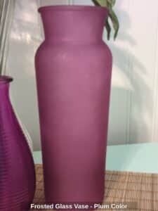 Frosted-Glass-Vase-Plum-Color