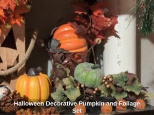 Halloween-Decorative-Pumpkin-and-Foliage-Set
