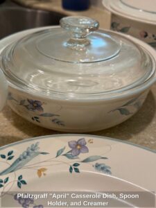 Pfaltzgraff-April-Casserole-Dish-Spoon-Holder-and-Creamer