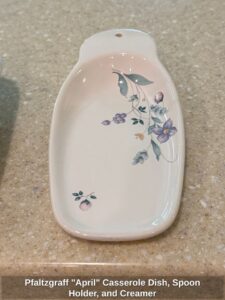 Pfaltzgraff-April-Casserole-Dish-Spoon-Holder-and-Creamer-second-image