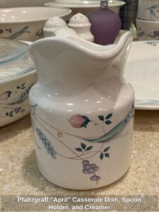 Pfaltzgraff-April-Casserole-Dish-Spoon-Holder-and-Creamer-third-image