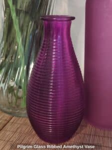 Pilgrim-Glass-Ribbed-Amethyst-Vase