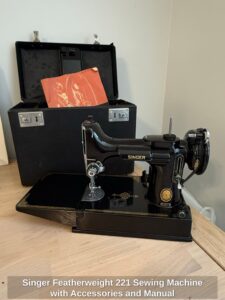 Singer-Featherweight-Sewing-Machine-with-Accessories-and-Manual