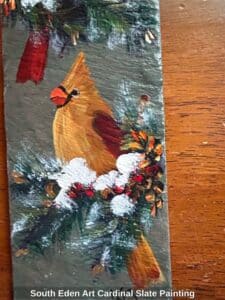 South-Eden-Art-Cardinal-Slate-Painting-third-image