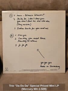 Trio-Da-Da-Da-Special-Priced-Mini-LP-Mercury-MX-second-image