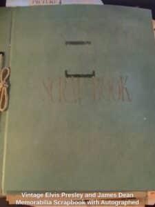 Vintage-Elvis-Presley-and-James-Dean-Memorabilia-Scrapbook-with-Autographed-Photo